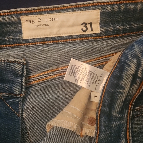 Rag & Bone Nina High-Rise Ankle Cigarette Jeans Color Bloomfield - Picture 2 of 6